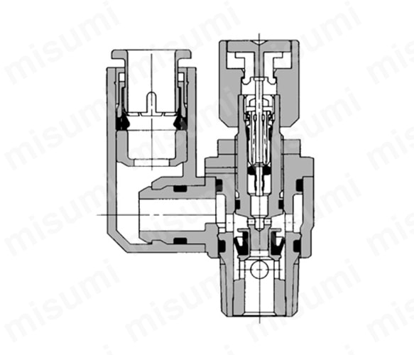 AS2201FE-01-06SK | 残圧排気弁付スピードコントローラ ワンタッチ管