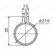 φ28 イレクターパイプ HPDパイプ HPD-4000 外形図