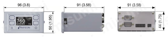 ピラニ真空計PGE050専用コントローラー VGC031 外観図