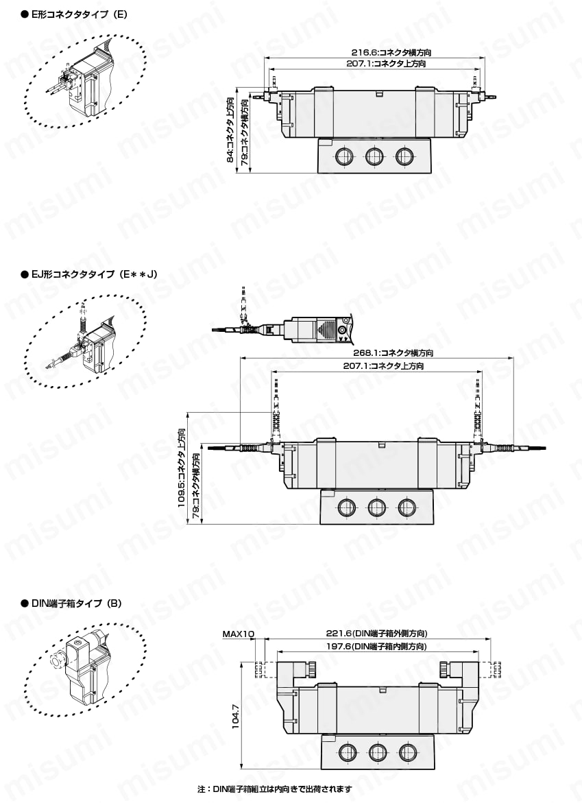 CKD 空圧バルブ4Gシリーズ用サブプレート M4GB3-08-T53-K-14-