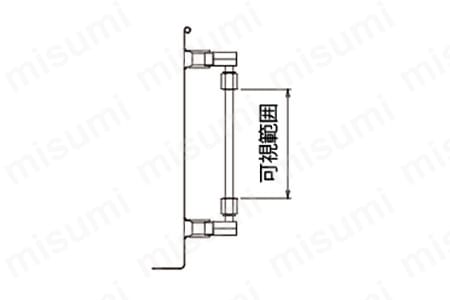 レベル計・蛇口付密閉容器【CTH-W-LV】 レベル計・蛇口付密閉容器【CTH-W-LV】　外形図