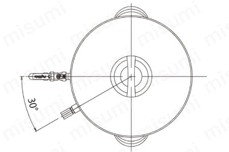 レベル計・バルブ付汎用容器【STV-LV】 レベル計・バルブ付汎用容器【STV-LV】　外形図
