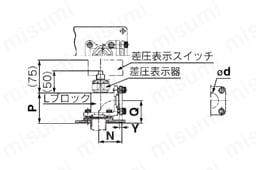 サクションガード FHGシリーズ 接続部:Lブロック相フランジ外形図