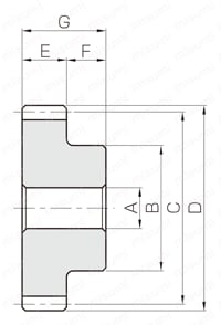 SHEはすば歯車 外形図