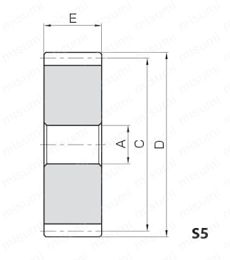 PUS／PUSCP潤滑平歯車 外形図