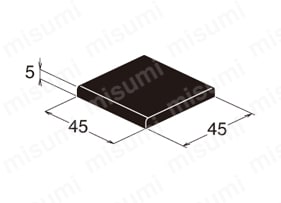 M8シリーズ　エンドキャップ ECP-4545-8外形図
