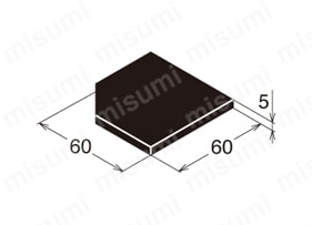 M6シリーズ　エンドキャップ ECPC-6060-6外形図