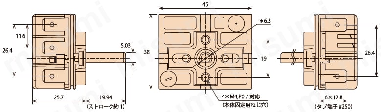 ロバートショウサーモスタット-ロータリースイッチ model MPA series 坂口電熱 MISUMI(ミスミ)