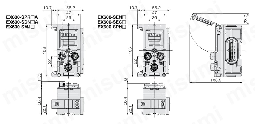 フィールドバス機器 入力・出力対応 EX600シリーズ | SMC | MISUMI(ミスミ)