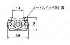電動シリンダ LZCシリーズ L(D)ZCB3□ハーフカバー:H仕様外形図