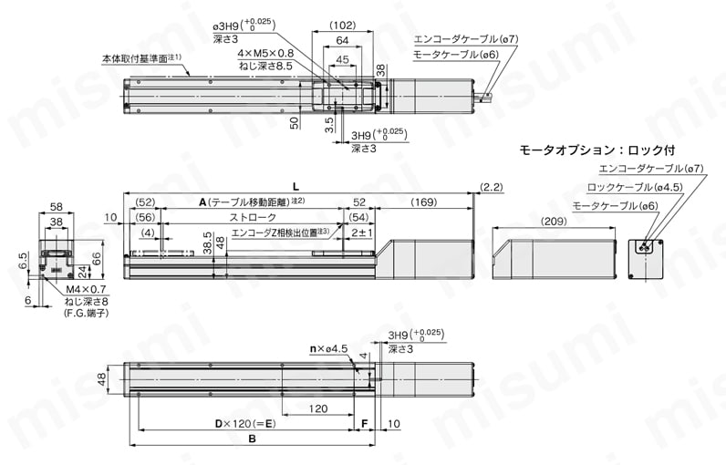 電動アクチュエータ スライダタイプ ボールねじ駆動 LEFSシリーズ AC