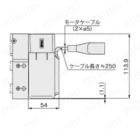 電動アクチュエータ ガイドロッドスライダ ベルト駆動 LELシリーズ ステップモータ（サーボ DC24V） LEL25MT/LTカバー付の場合外形図