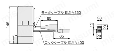 電動アクチュエータ 薄形スライダタイプ 基本形 LEMBシリーズ ステップモータ（サーボ DC24V） 上折返し/ロック付/LEMB25T-□B□-□□□□□外形図