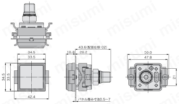 2+アナログ出力 汎用流体用 3画面 デジタル圧力スイッチZSE20C（F