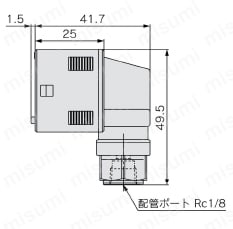 2+アナログ出力 汎用流体用 3画面 デジタル圧力スイッチZSE20C（F