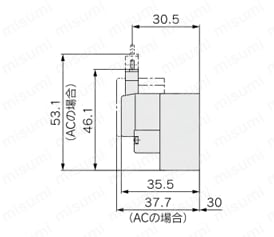 5ポートパイロット形ソレノイドバルブ 低ワット仕様 VF1000・3000シリーズ 外形図03