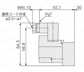 5ポートパイロット形ソレノイドバルブ 低ワット仕様 VF1000・3000シリーズ 外形図04