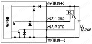 デジタル表示付電子式圧力センサ PPG-Cシリーズ 接続方法2