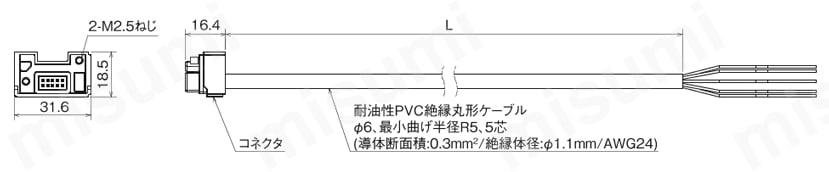 ケーブル 【F3SG-SR】 F39-JG□C-L外形図