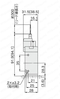 5ポートソレノイドバルブ 弾性体シール クリーンシリーズ 10-SYJ7000シリーズ 外形図2