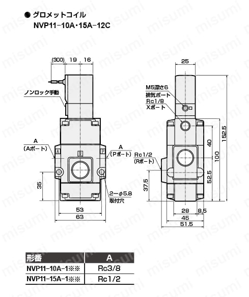 CKD 空気・低真空用３ポート電磁弁 NVP11-40A-13RS-3-