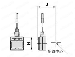 直動精密レギュレータ クリーン・低発塵 10-/20-/21-ARP20～ARP40 逆流機能付 10-/20-/21-ARP20K～ARP40K 外形図3