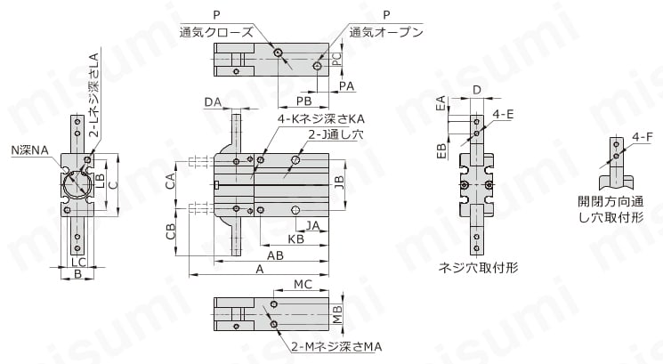 エアハンド（180°開閉形） HFRシリーズ | AirTAC（エアタック