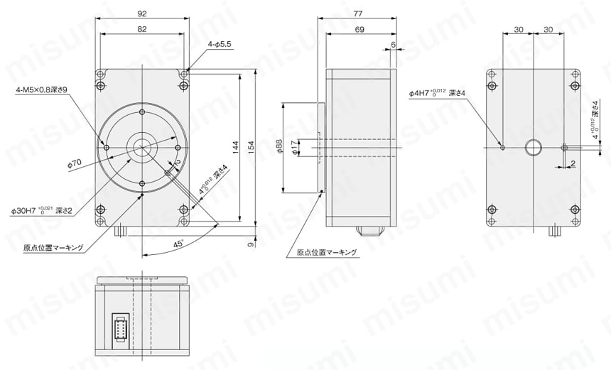 電動ハンド標準タイプ エレウェーブシリーズ 外形図3