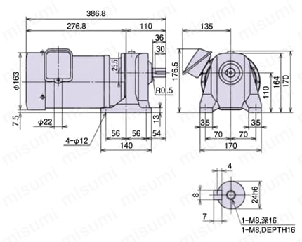 トップランナーギヤモータ GPシリーズ | 日立産機システム | MISUMI