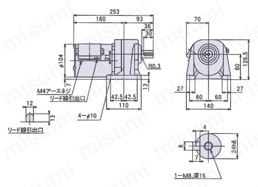 CA24-020-40 | 標準効率ギヤモータ CAシリーズ ｷﾞﾔﾓｰﾀ CA | 日立産機システム | MISUMI(ミスミ)