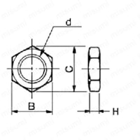 ピンシリンダ CJP2・CJPシリーズ 取付金具・取付ナット・ロッド先端ナット 外形図02