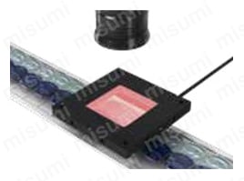 フラットドーム照明（拡散光） LFXVシリーズ コンタクトレンズのパッケージの外観撮像使用例
