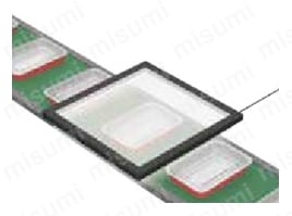 フラットドーム照明（拡散光） LFXVシリーズ 食品包装容器の外観撮像使用例