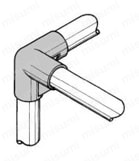 Φ28イレクターパイプ用プラスチックジョイント コーナータイプ J-4使用例
