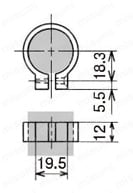 Φ28イレクターパイプ用プラスチックジョイント 補強タイプ J-131外形図