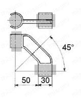 Φ28イレクターパイプ用プラスチックジョイント 補強タイプ J-143外形図