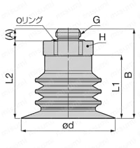 包装袋用真空パッド 外形図5