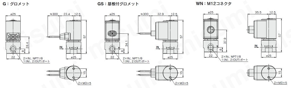 直動形2ポートソレノイドバルブ JSXシリーズ