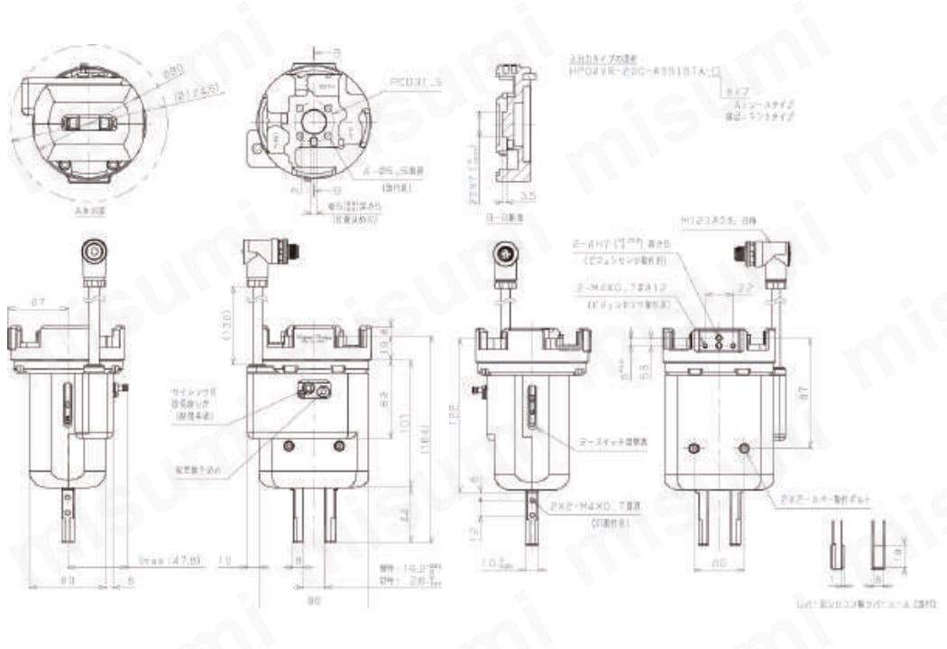AK-R-FC07-1000 垂直多関節ロボット 7kg以下可搬用架台 外形図