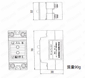 避雷器 ホームアレスタ HA-13 | 音羽電機工業 | MISUMI(ミスミ)