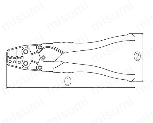 圧着工具 絶縁被覆付閉端接続子用 | ロブテックス | MISUMI(ミスミ)