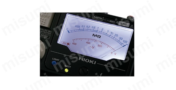 アナログメグオームハイテスタ ２５０Ｖ／１００ＭΩ 単レンジ スイッチ付きリード附属 日置電機 IR4012-11 (61-4375-19) 日置電機 アナログメグオームハイテスタ 250V／100M 単レンジ(スイッチ