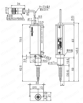 リニアゲージセンサGS-4713 | 小野測器 | MISUMI(ミスミ)