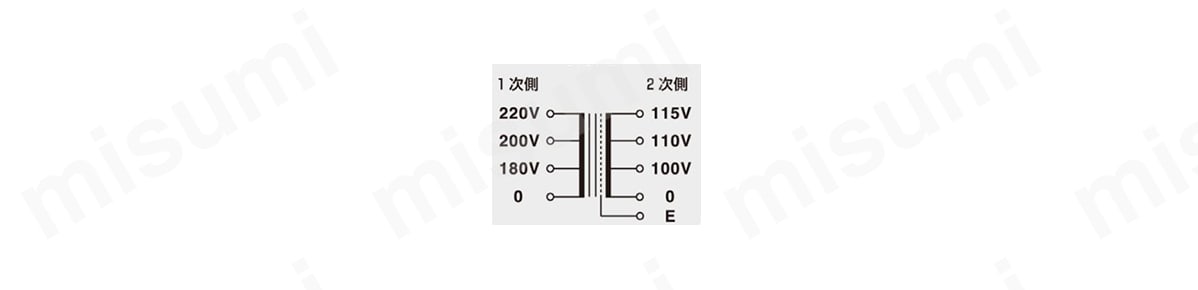 単相 複巻 変圧器 静電シールド付 SJ21-Eシリーズ スワロー電機 MISUMI(ミスミ)