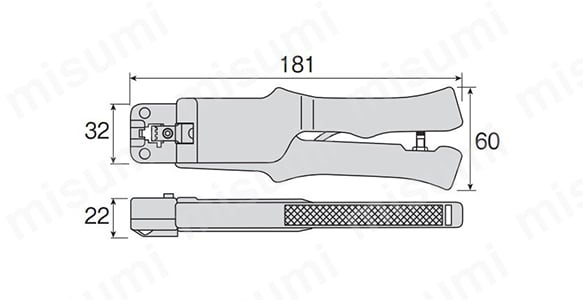 P-711 モジュラープラグ圧着工具（LAN（8芯）用） | ホーザン | MISUMI
