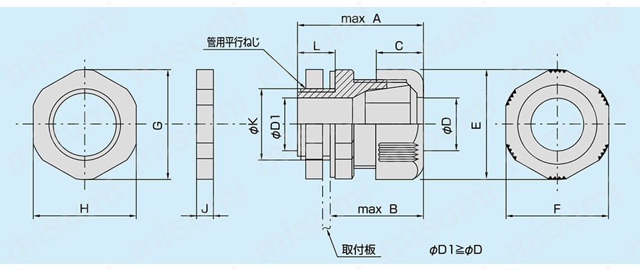 エスシーロック 難燃タイプ SCLシリーズの図面