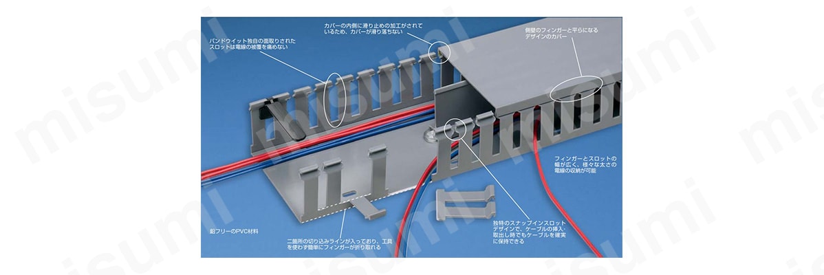 Fタイプ配線ダクト（PVC製・鉛フリー） | パンドウイット | MISUMI(ミスミ)