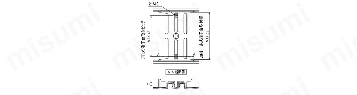 端子台取付可能寸法