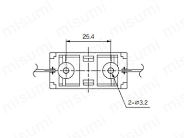 CR123A-R型の取付穴加工図