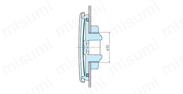 穴加工図 ※ナットを使用する場合、適用最大板厚は5.0mm。